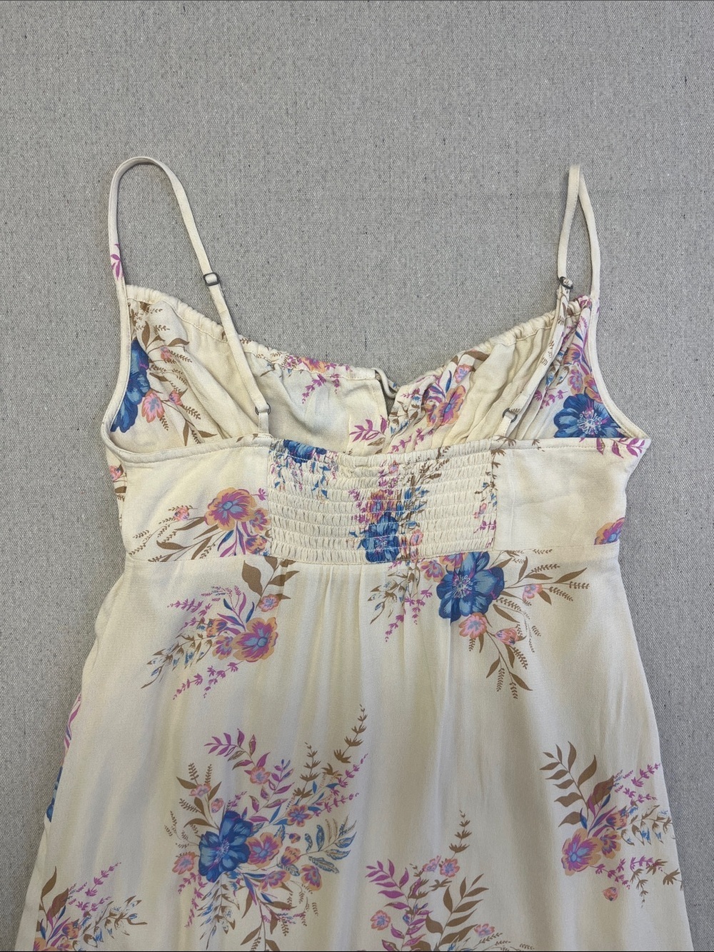 Lucky Brand Floral Midi Dress XS Boho Sleeveless Adjustable Straps - Picture 16 of 16